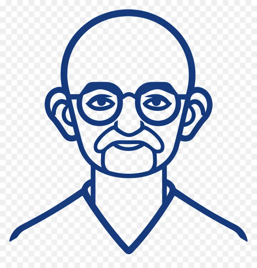 Gandhi，Ilustração De Uma Pessoa PNG