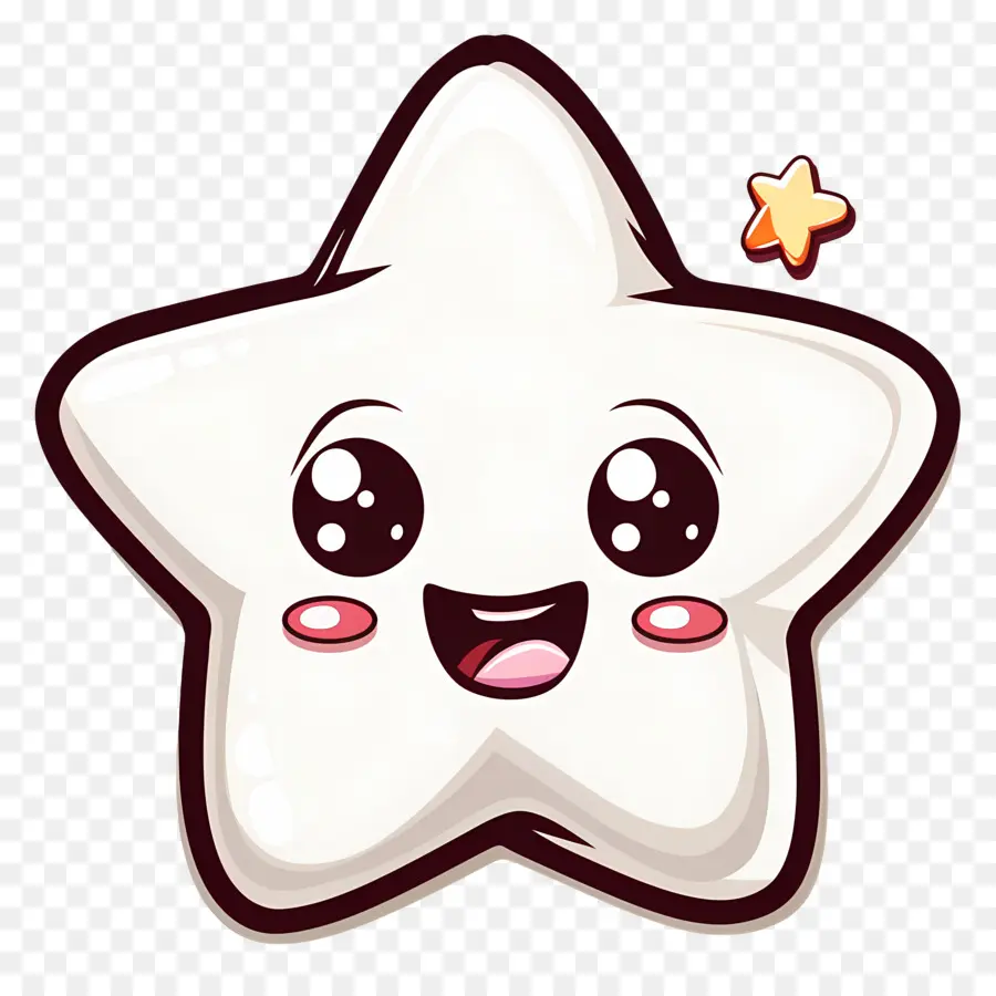 Estrela Kawaii，Estrela Branca PNG