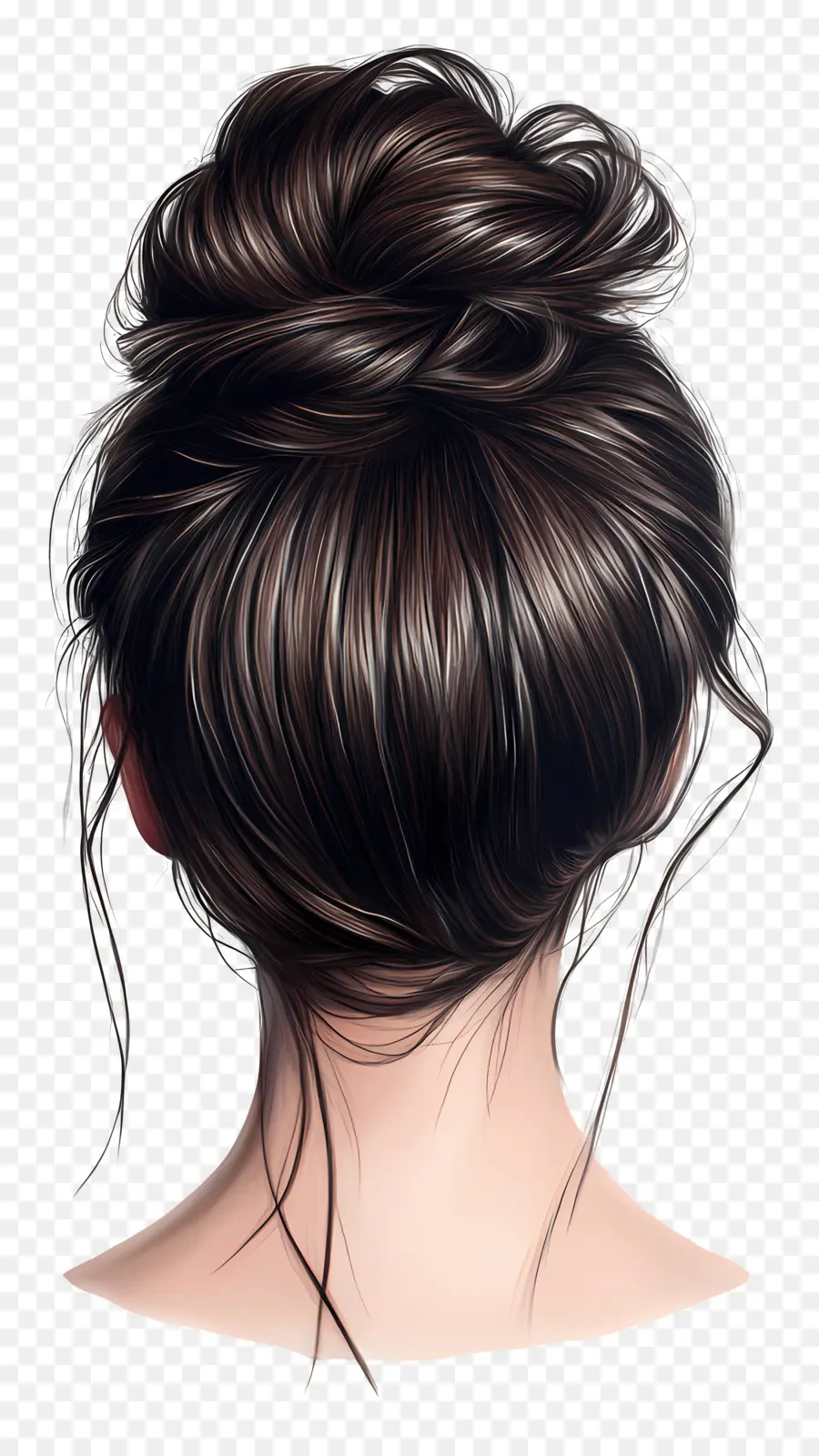 Cabelo De Menina，Coque De Cabelo Ruivo PNG