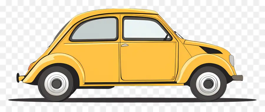 Carro Animado，Carro Amarelo PNG