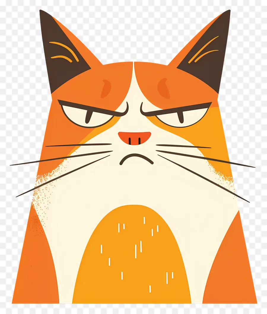 Desenho De Gato，Gato Mal Humorado PNG