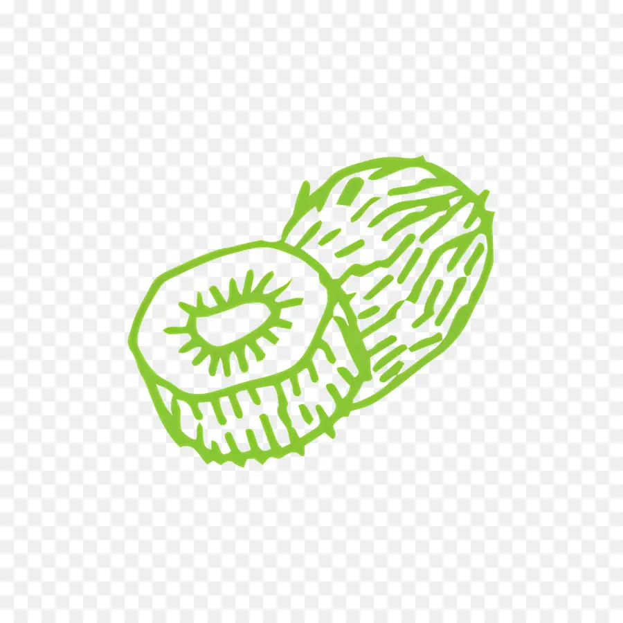 Esboço De Comida，Kiwi Verde PNG