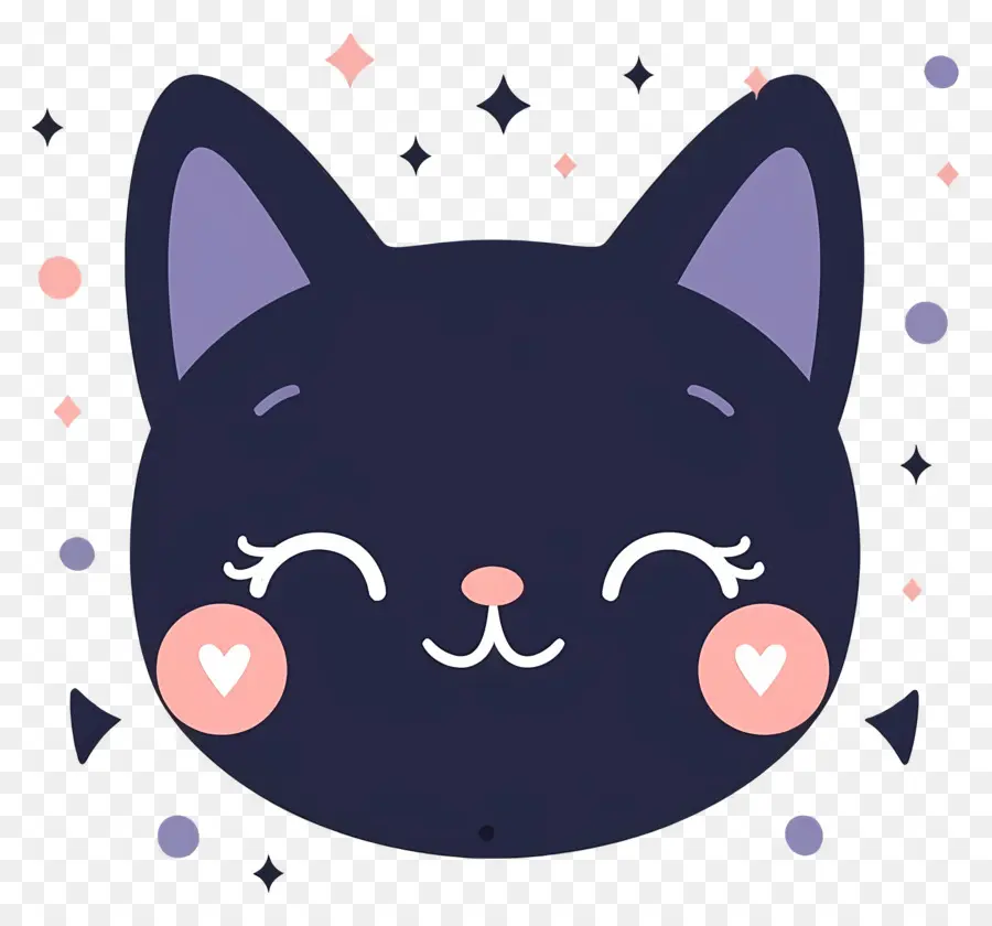 Gato Kawaii，Gato Preto PNG