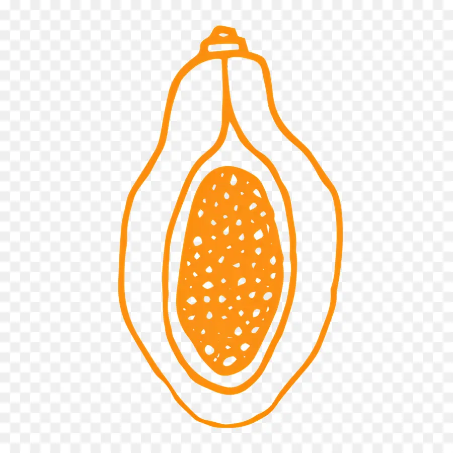 Esboço De Comida，Mamão Laranja PNG