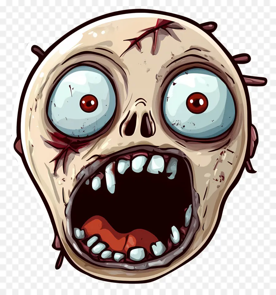 Emoji De Dia Das Bruxas，Cara De Zumbi PNG