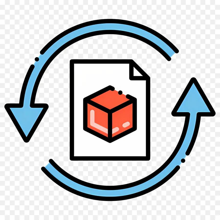 Seta Circular，Ícone De Atualização Do Modelo 3d PNG