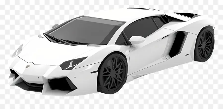 Carro 3d，Carro Esportivo Branco PNG