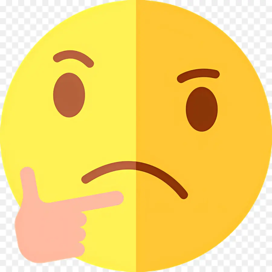 Rosto Pensando Emoji，Emoji Pensando PNG