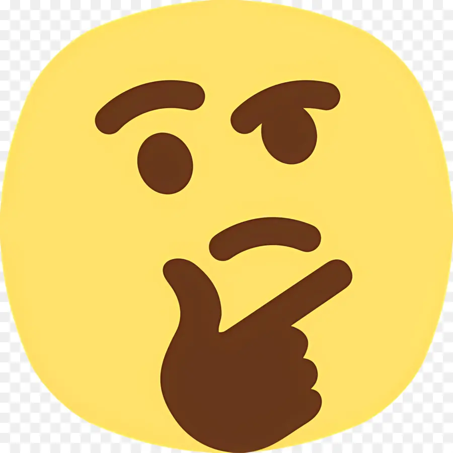 Rosto Pensando Emoji，Rosto Pensativo PNG