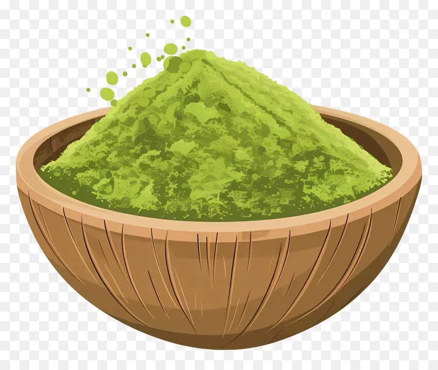 Matcha Em Pó，Pó Verde PNG