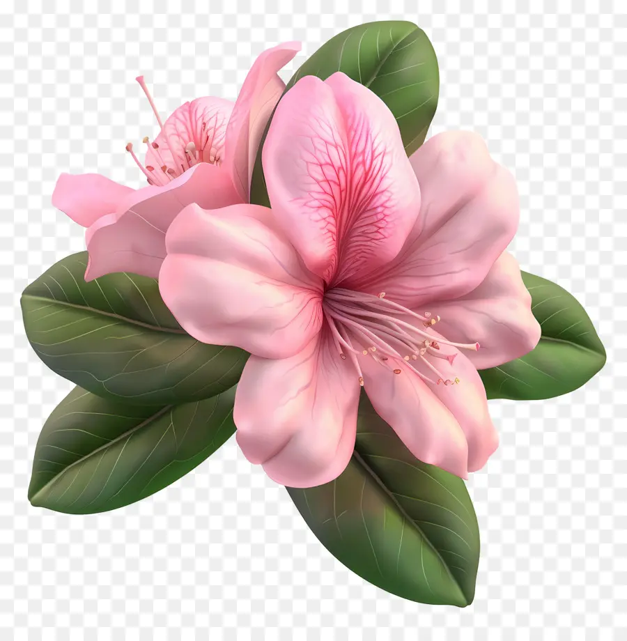 Flor De Azaléia Modelo 3d，Flor Rosa PNG