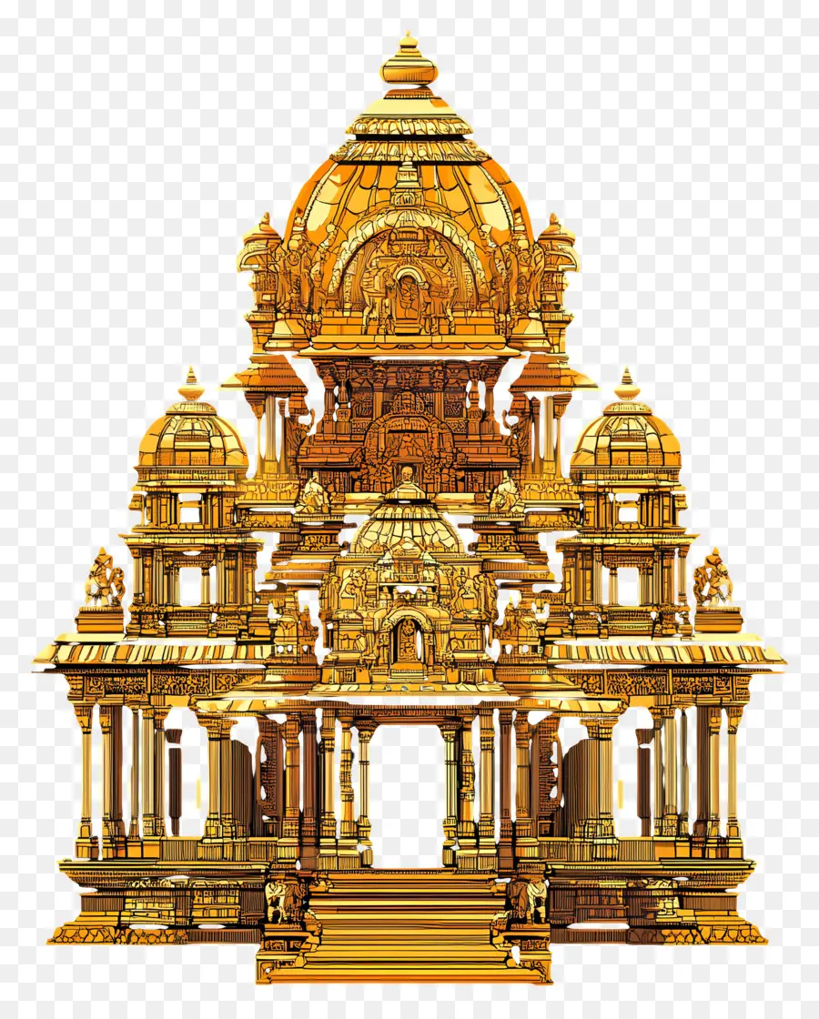 Ouro Do Templo Hindu，Templo Dourado PNG