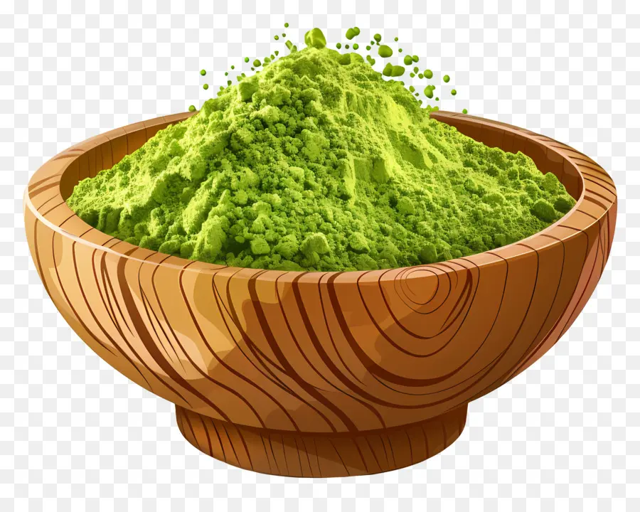 Matcha Em Pó，Pó Verde PNG