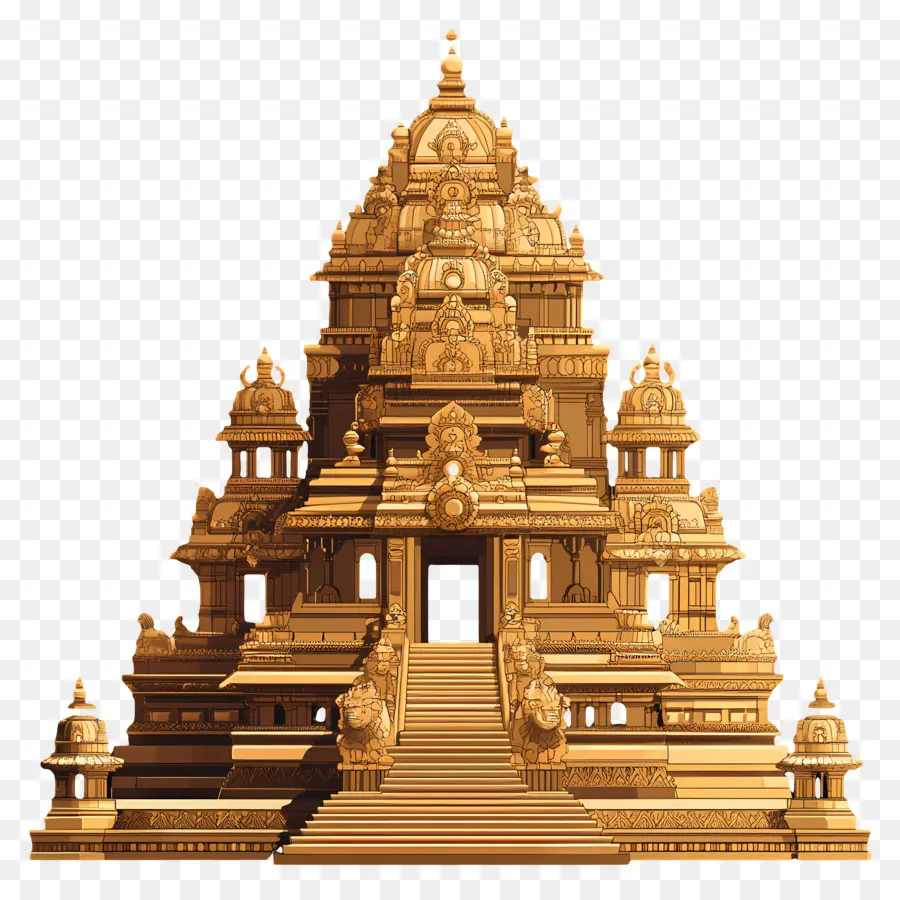 Ouro Do Templo Hindu，Templo Dourado PNG