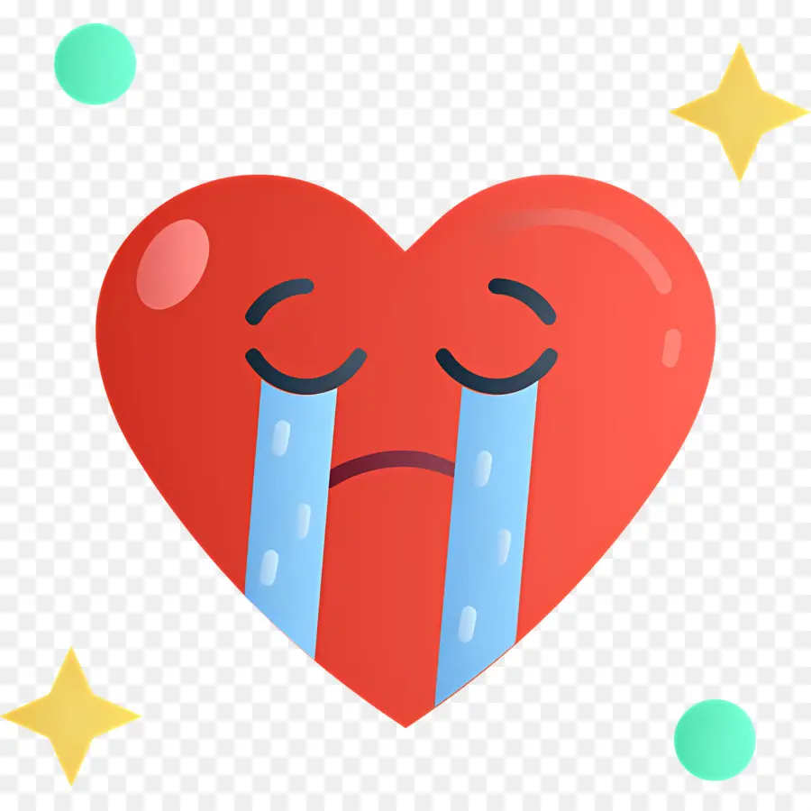 Emoji De Coração，Coração Chorando PNG