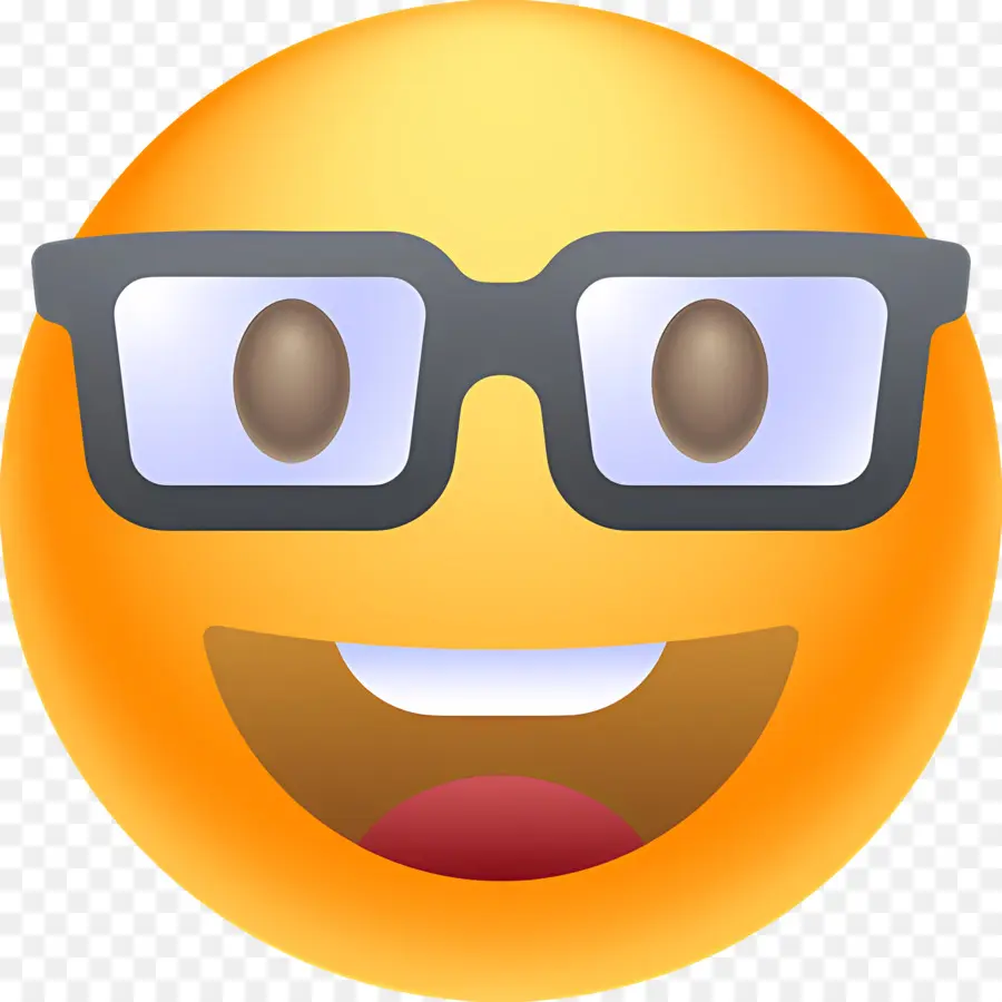 Emoji Nerd，Rosto Sorridente Com óculos De Sol PNG