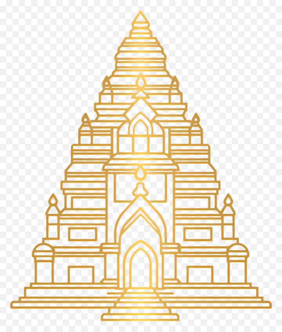 Ouro Do Templo Hindu，Ilustração Do Templo PNG