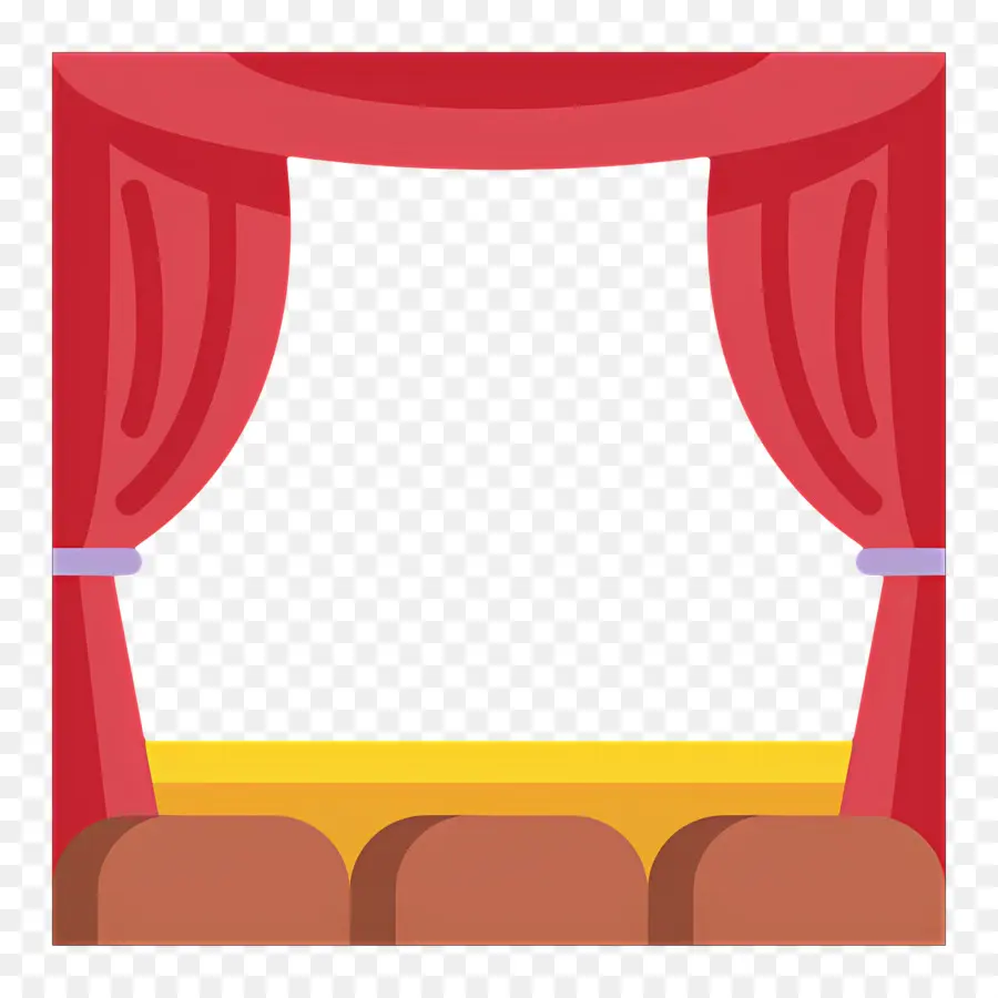 Cortinas De Teatro，Palco Com Cortinas Vermelhas PNG