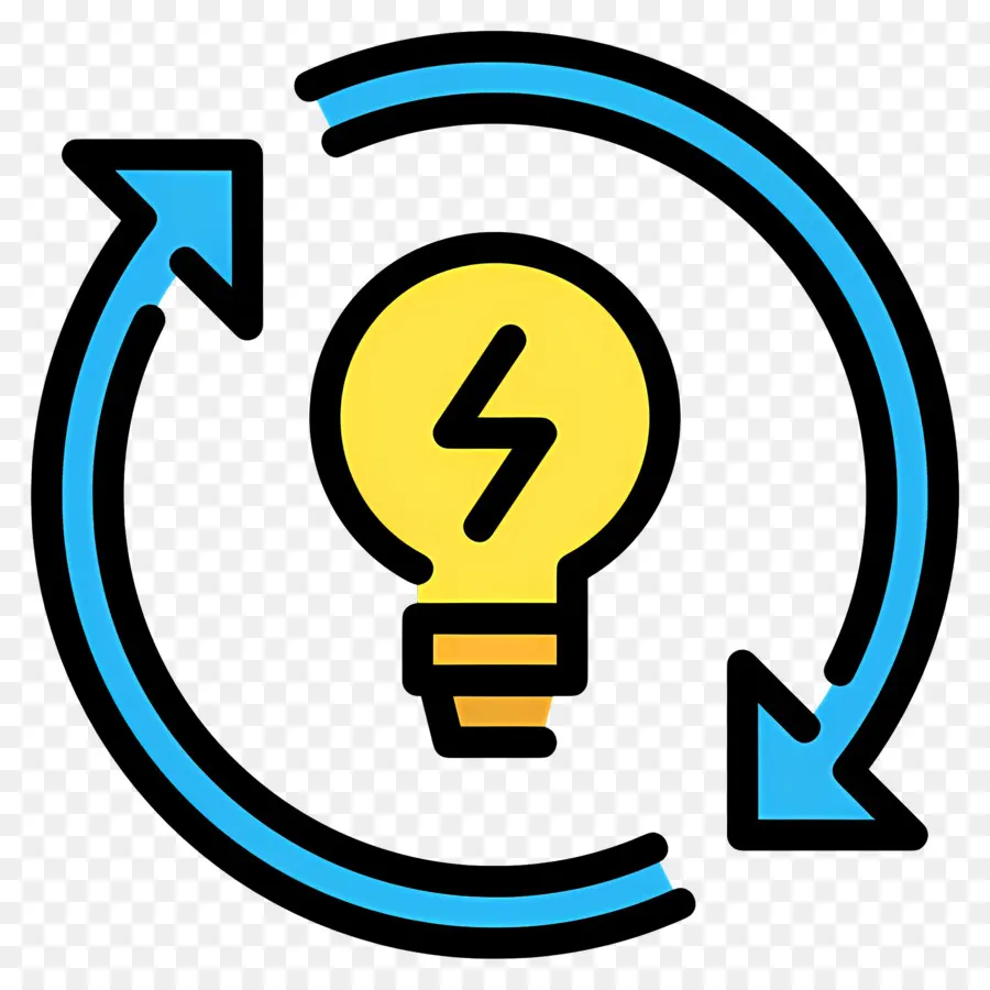 Seta Circular，Ícone Do Ciclo De Energia PNG