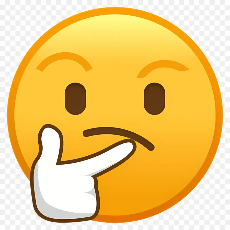 Rosto Pensando Emoji，Emoji Pensando PNG