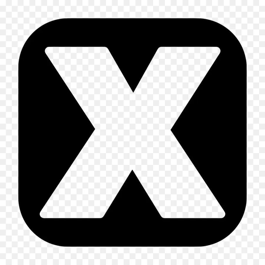 Logotipo X，Logotipo Preto E Branco PNG