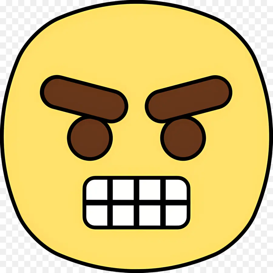 Emoji De Rosto Fazendo Careta，Cara Irritada PNG