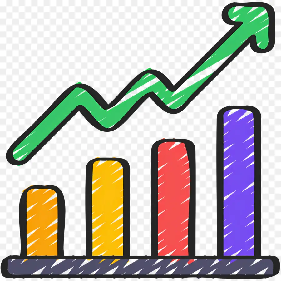 Seta De Crescimento，Gráfico De Barras PNG