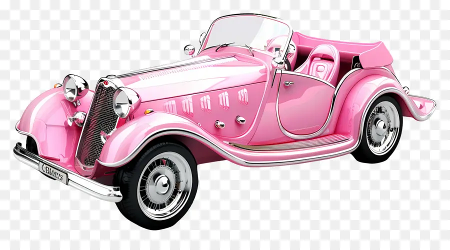 Carro 3d，Carro Rosa PNG