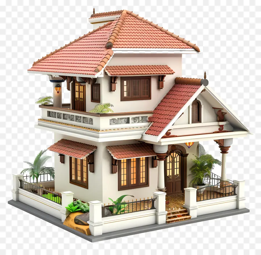 Casa De Kerala，Casa Fofa De Doodle PNG