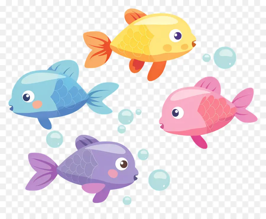 Peixe De Desenho Animado，Peixe Colorido PNG