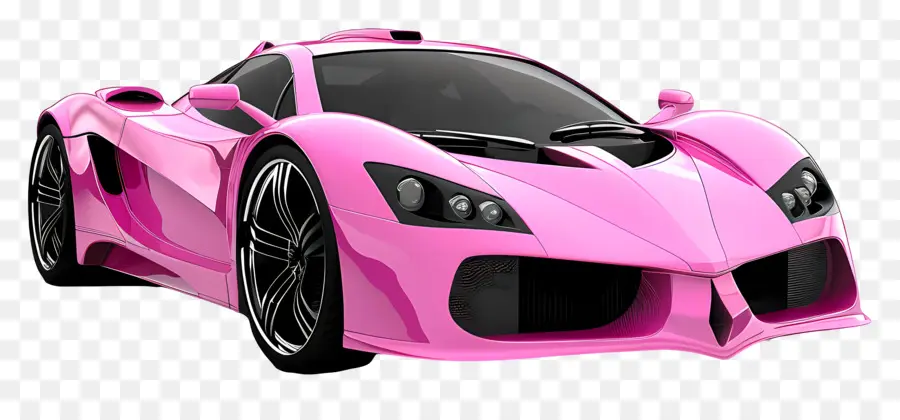 Carro 3d，Carro Esportivo Rosa PNG