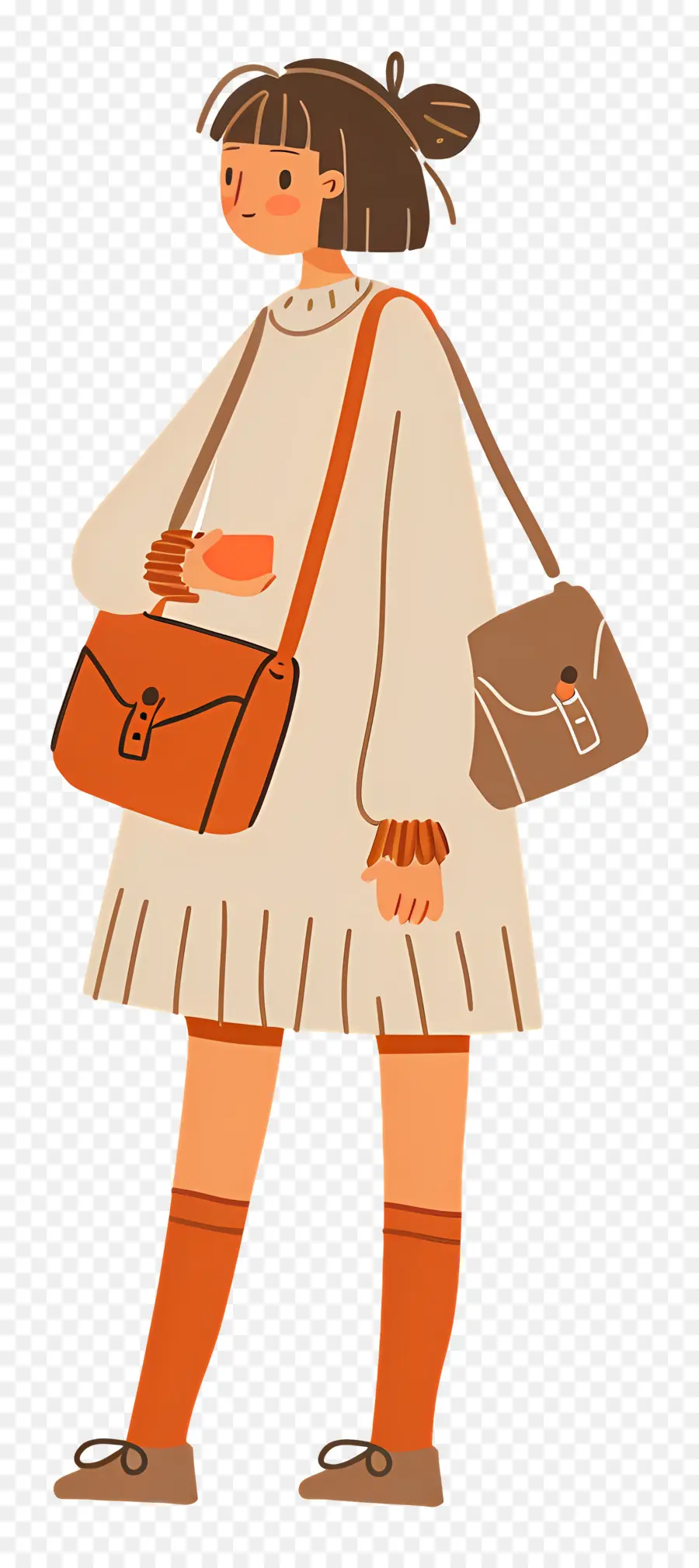 Linda Mulher，Menina Com Bolsas PNG