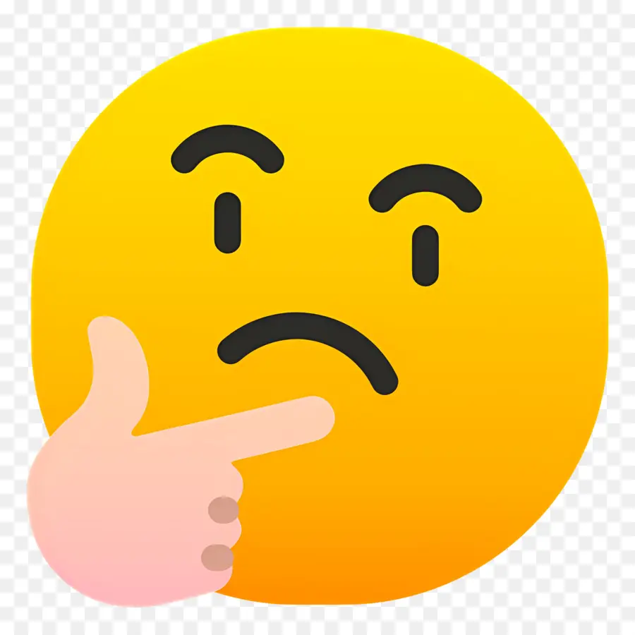 Rosto Pensando Emoji，Emoji Pensando PNG