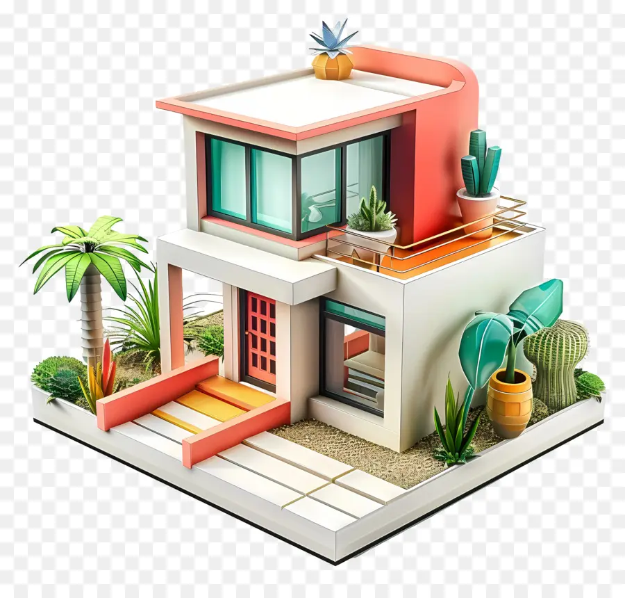 Casa 3d，Casa Moderna PNG