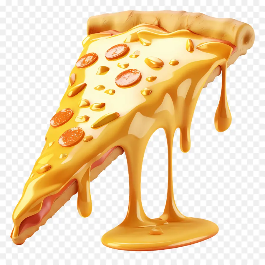 Pizza 3d，Fatia De Pizza De Queijo PNG