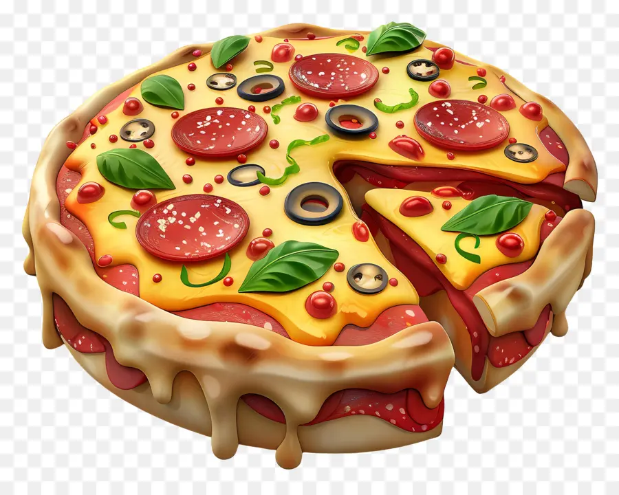 Pizza Fofa，Pizza PNG