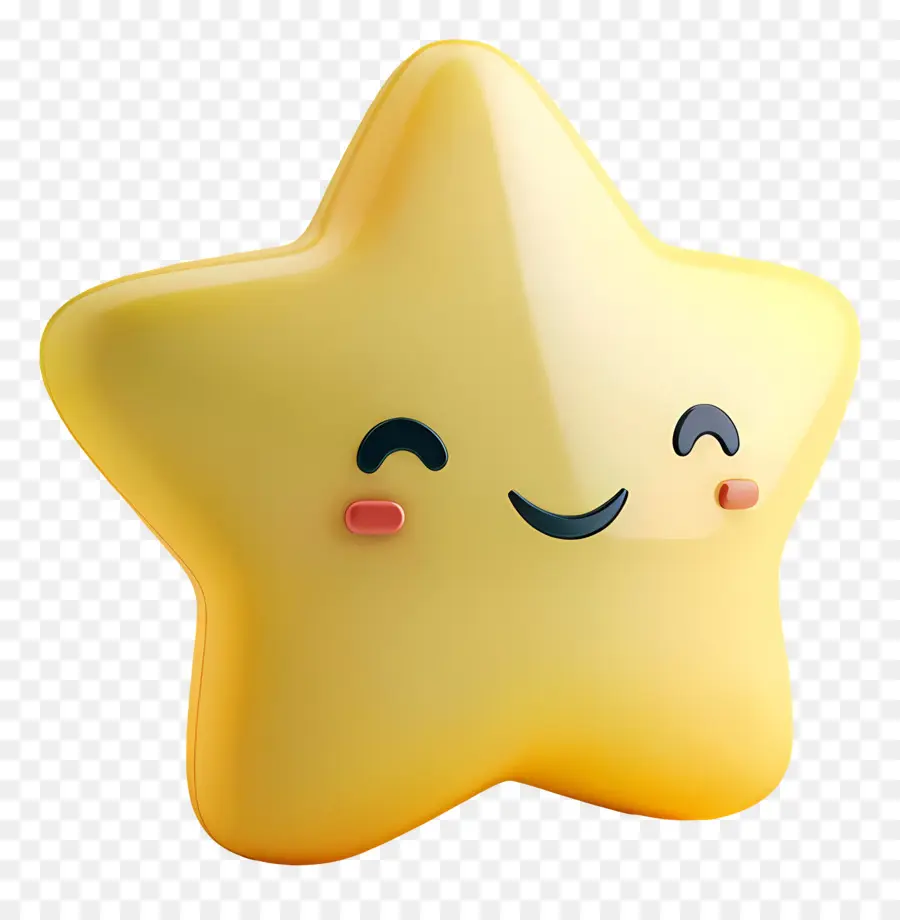 Estrela 3d，Estrela Sorridente PNG