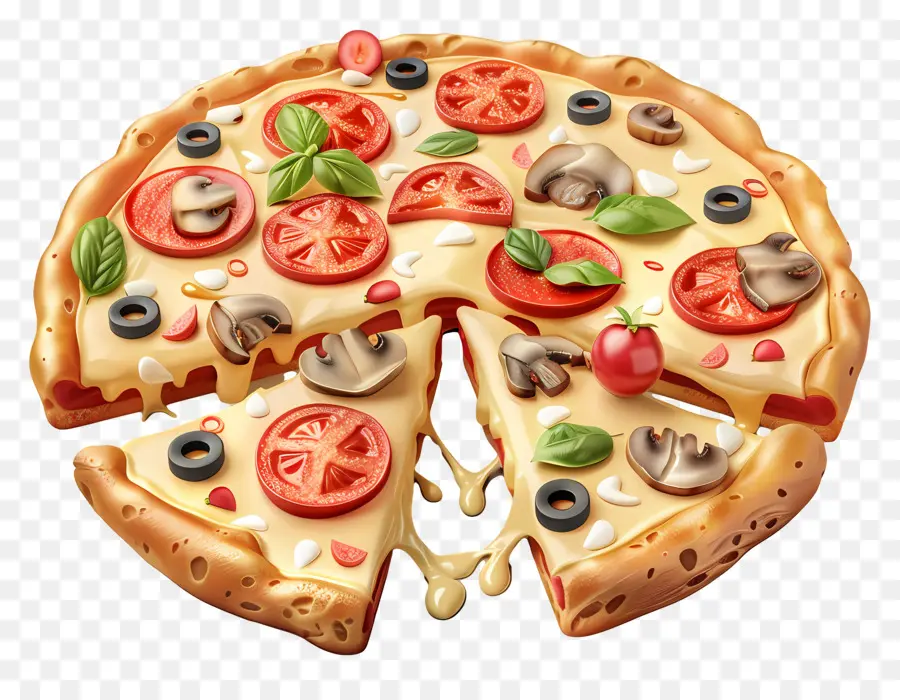 Pizza Fofa，Pizza PNG