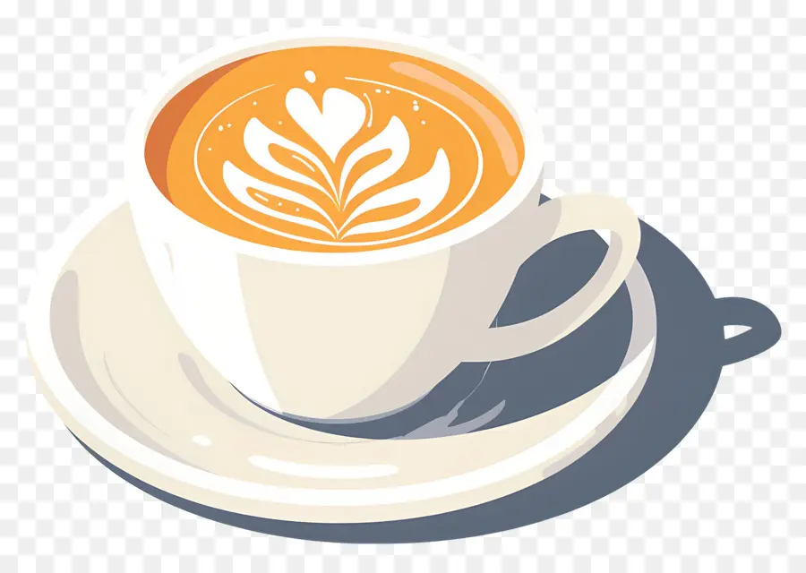 Café Capuccino，Arte Com Leite PNG