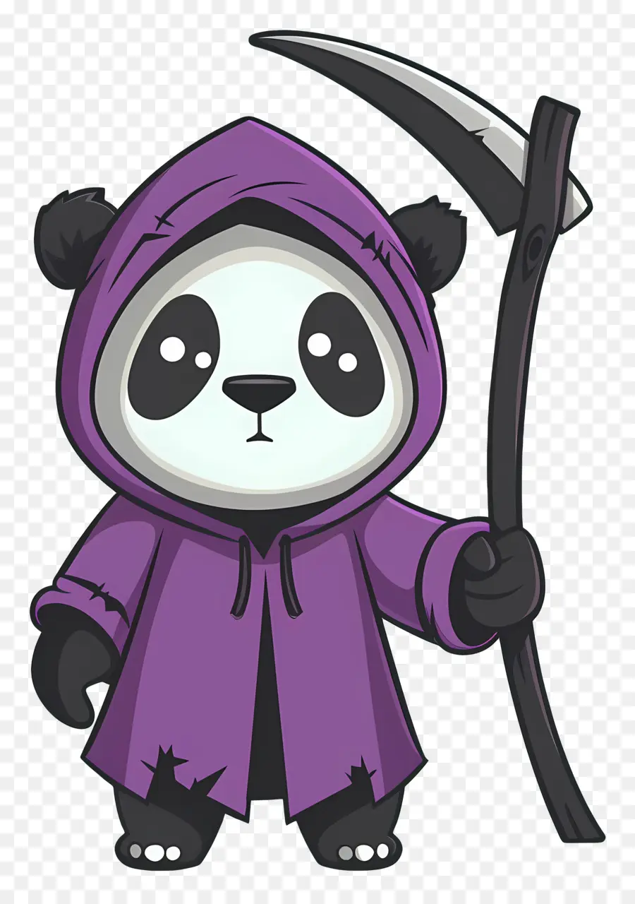 Panda Fofo，Panda Com Foice PNG