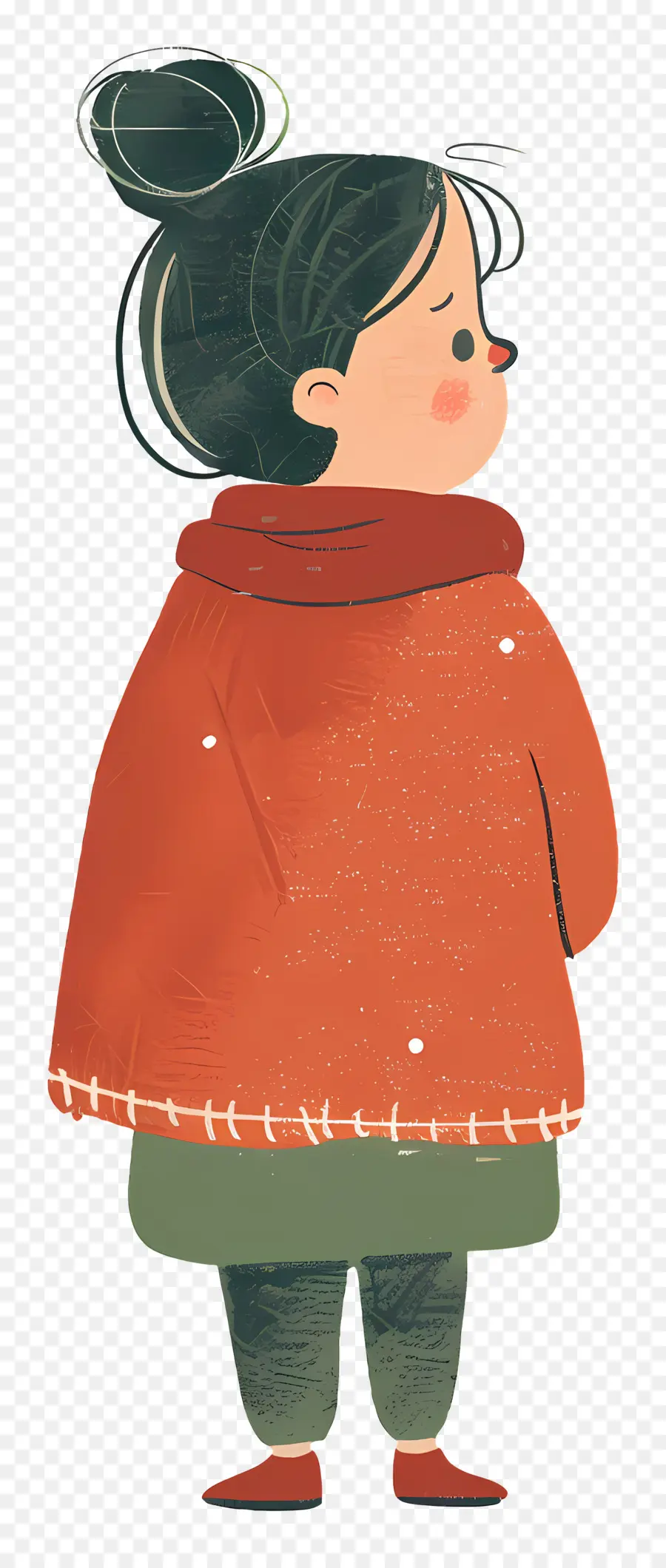 Mulher De Desenho Animado，Garota De Desenho Animado Com Casaco Vermelho PNG