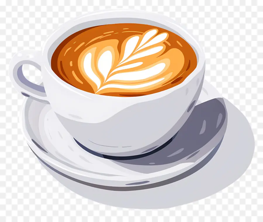 Café Capuccino，Arte Com Leite PNG