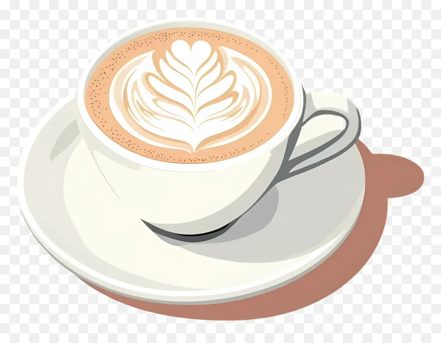 Café Capuccino，Arte Com Leite PNG