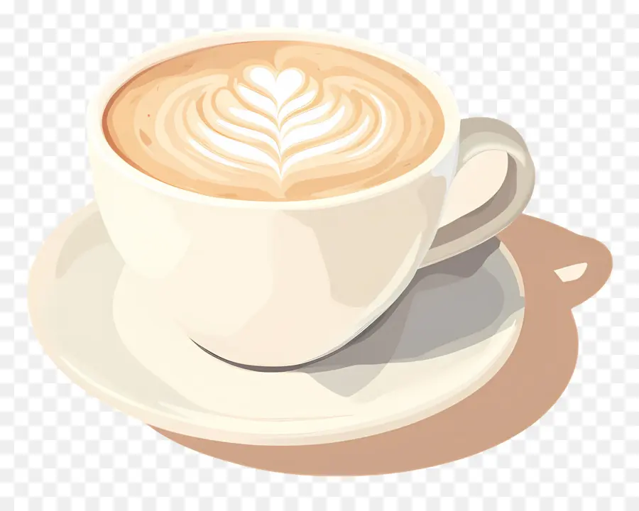 Café Capuccino，Arte Com Leite PNG