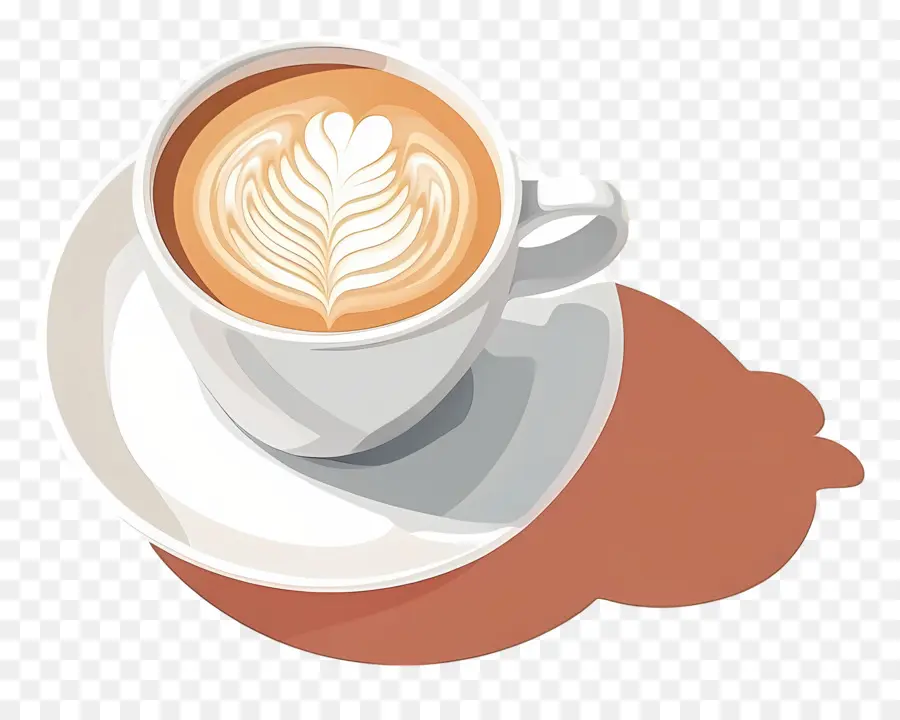 Café Capuccino，Arte Com Leite PNG