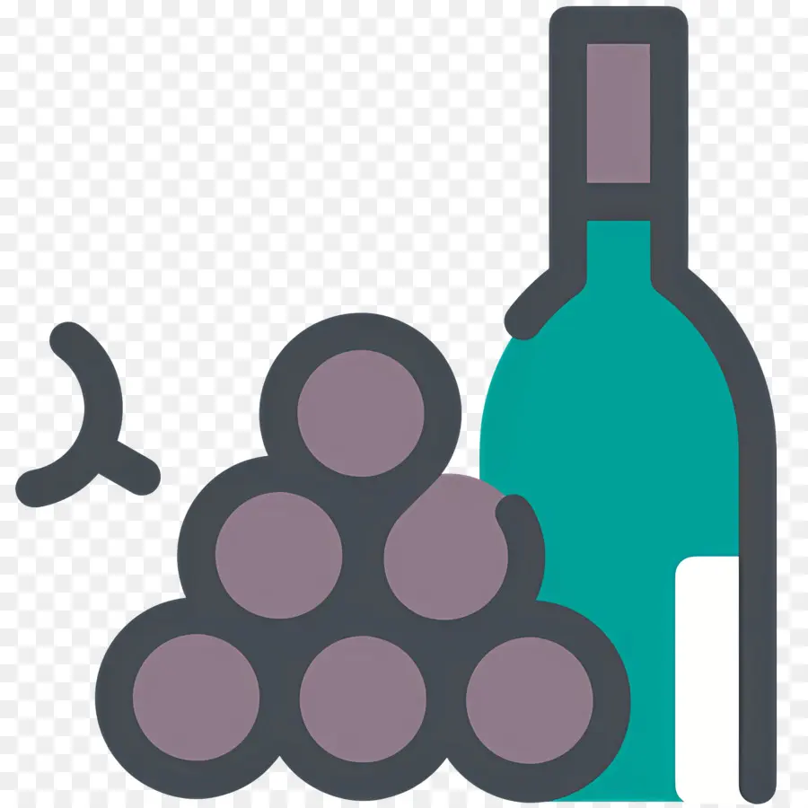 Colheita De Uva，Garrafa De Vinho E Uvas PNG