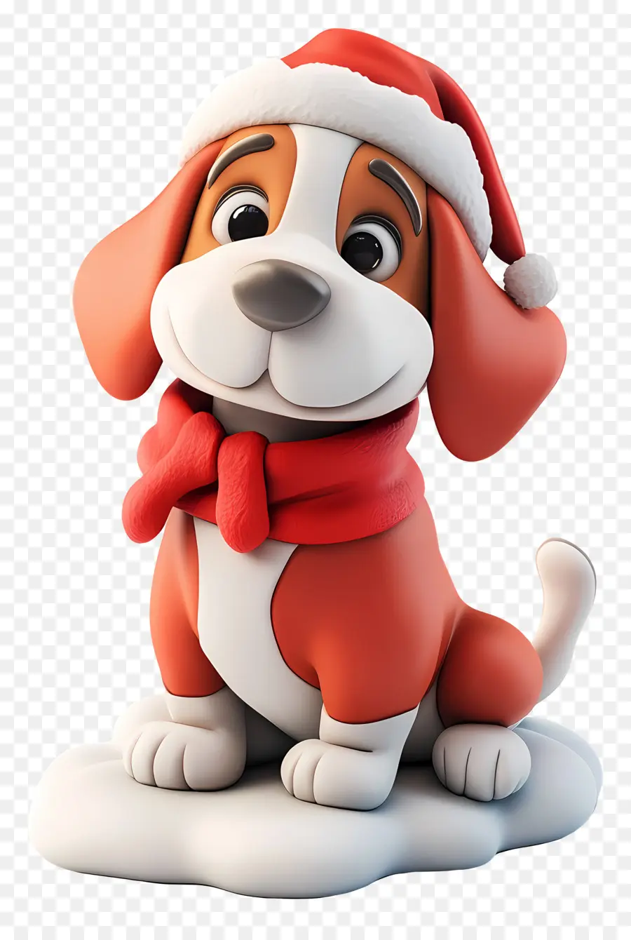 Cachorro De Natal，Cachorro Com Roupa De Papai Noel PNG