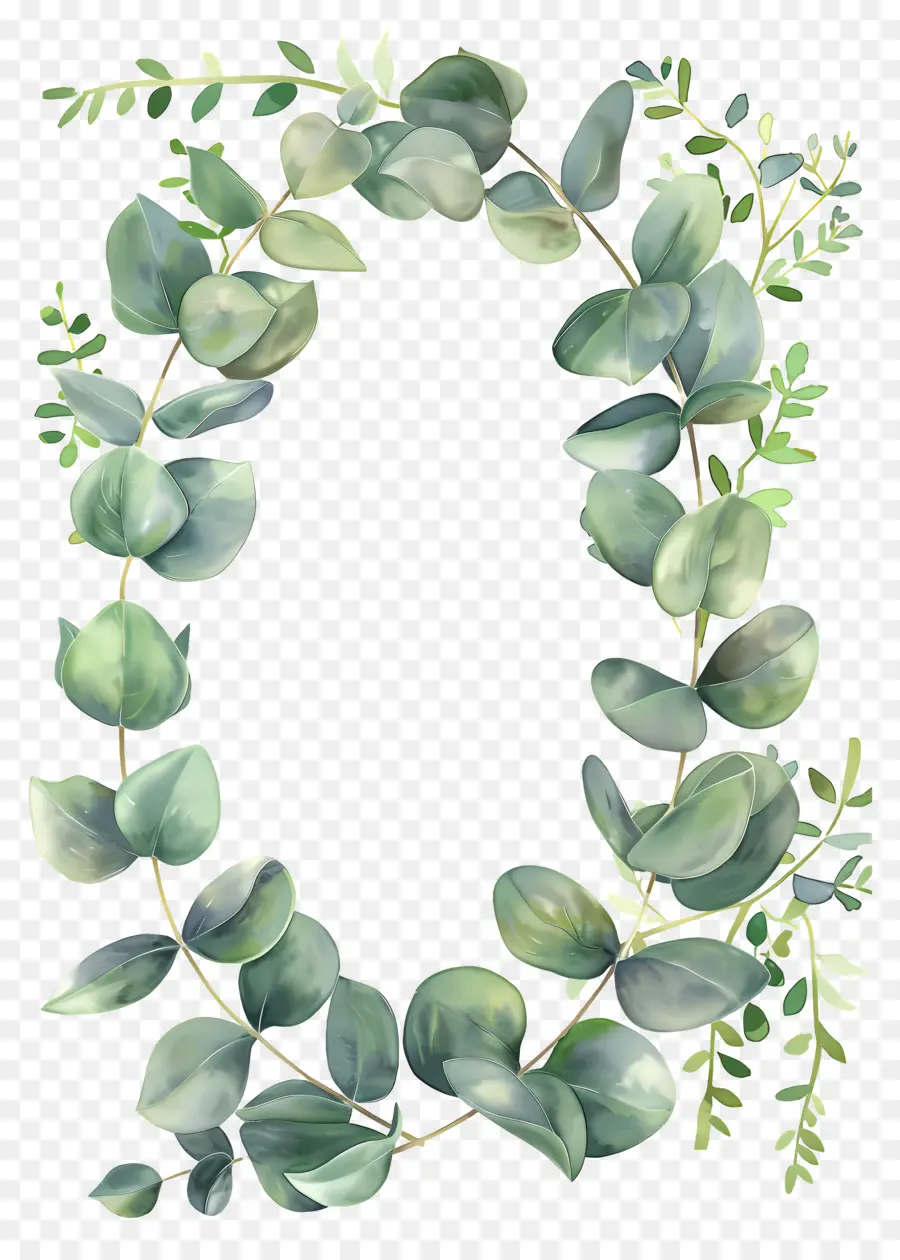 Coroa De Eucalipto，Coroa Verde PNG