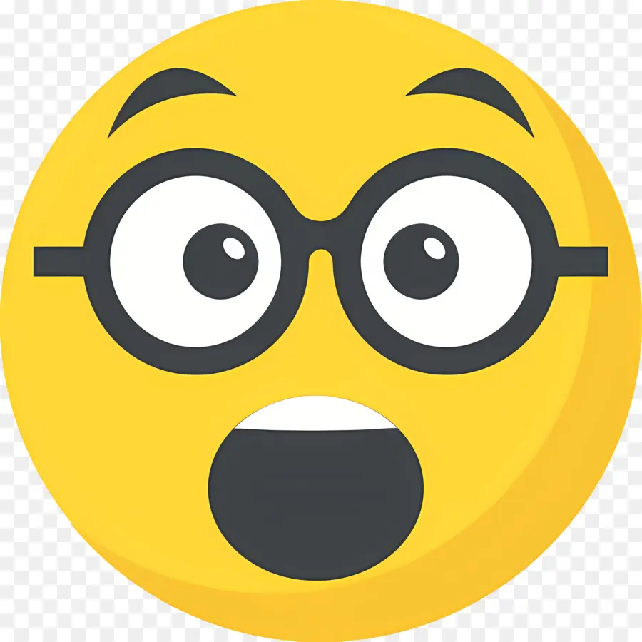 Emoji Nerd，Cara Sorridente PNG