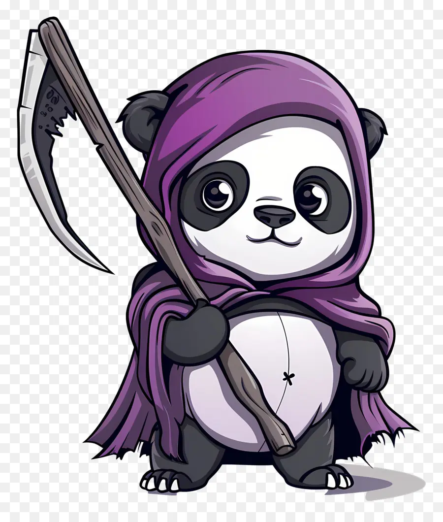 Panda Fofo，Panda Com Foice PNG